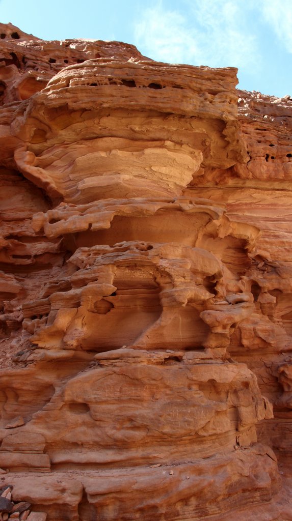 24.11.2012: ungewhnliche Sandsteinformation im Coloured Canyon im Sinaigebirge