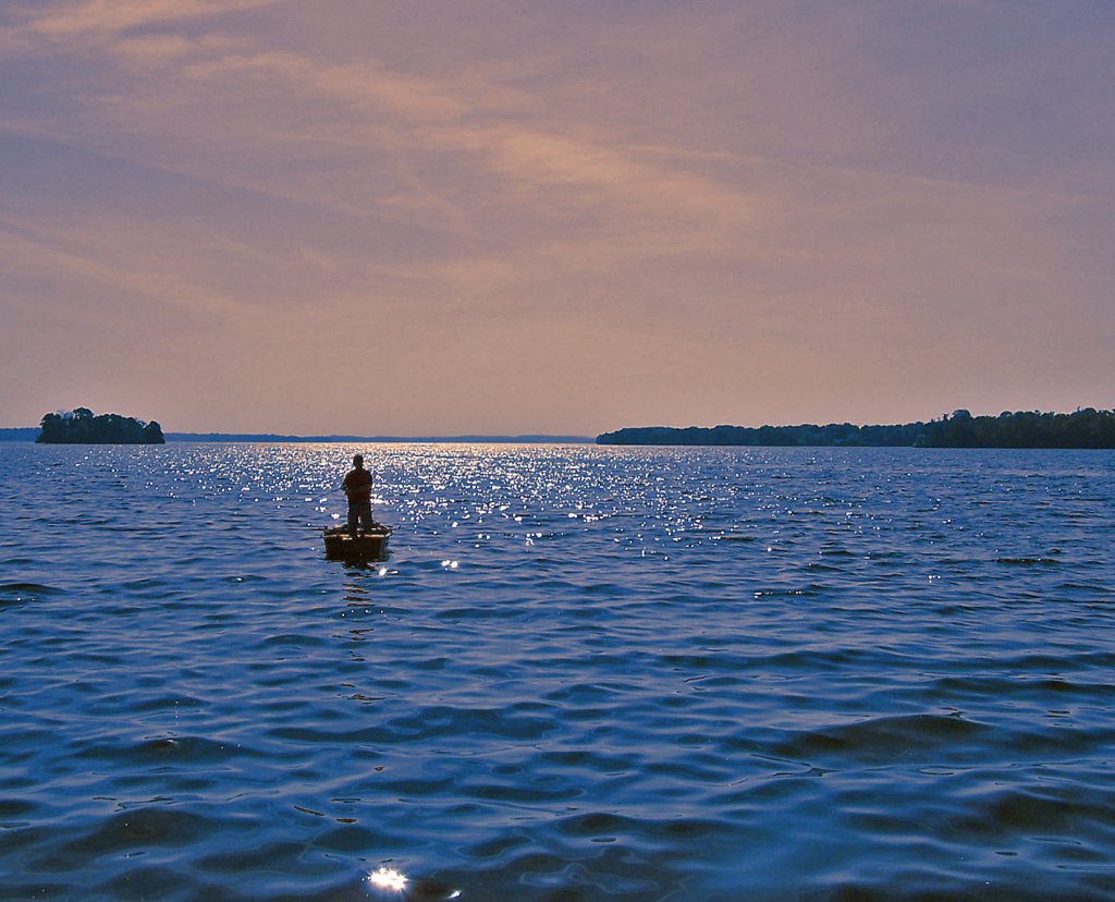 Angler auf dem  Groen Plner See .