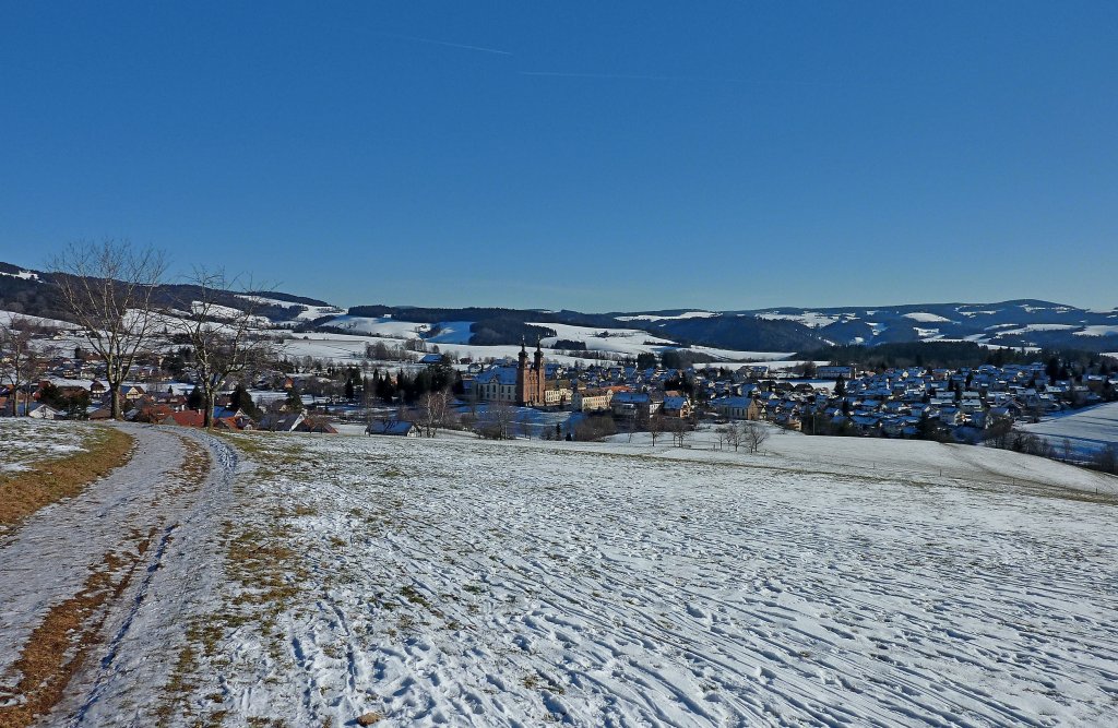 Blick auf den Schwarzwald und den bekannten Ferienort St.Peter, im Jan.2012