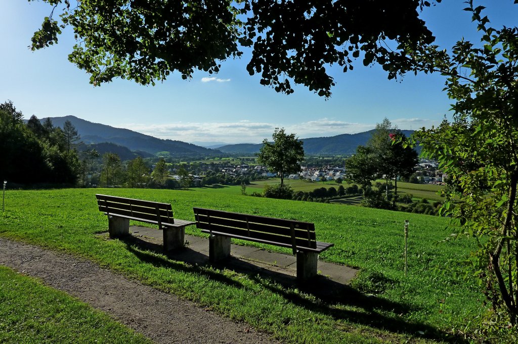 Blick vom Giersberg bei Kirchzarten ins Dreisamtal Richtung Freiburg, Aug.2011