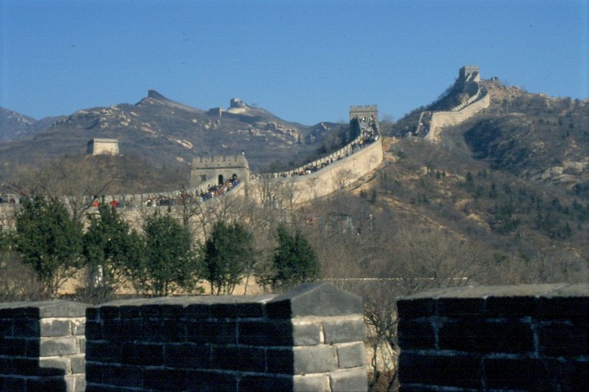 Die chinesische Mauer in der Provinz Peking im Jahr 2003.