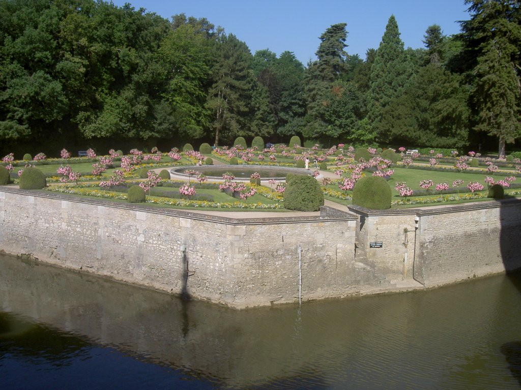 Grten der Katharina von Medici im Schlopark von Chenonceaux, Loiretal (01.07.2008)