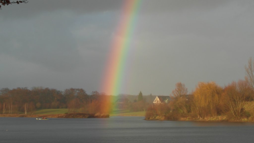 Regenbogen ber dem Elfrather See am 30.12.2011!