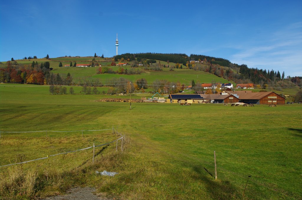 Sendeturm auf dem Ursersberg (1129 M.) bei Eschach / Kempten, Kreis Oberallgu 
(03.11.2011)