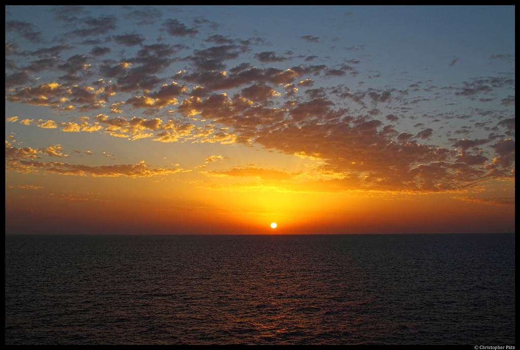 Sonnenuntergang auf dem Mittelmeer. (20.11.2012)