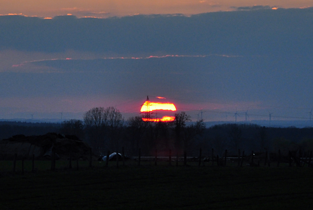 Sonnenuntergang in der Voreifel - 19.03.2012