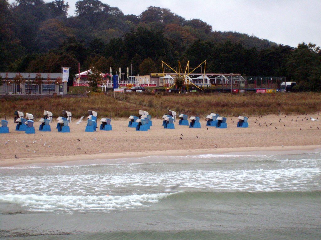 Strand ,Ostseebad Ghren , an einem regnerischen 5.Oktober 2012