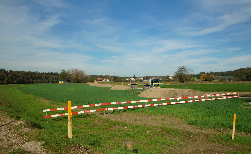 Thurauen / Die Bauarbeiten im Ellikerfeld haben begonnen (22.10.2012)