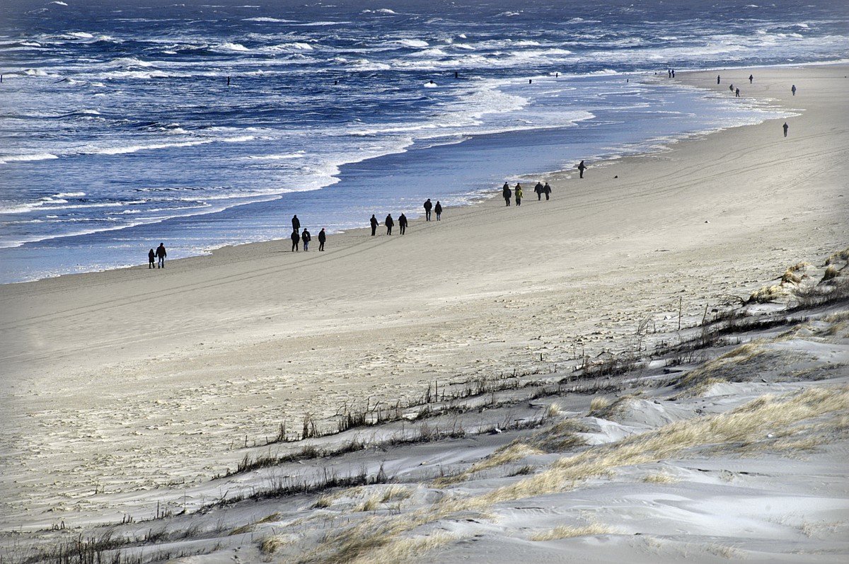 Am Strand auf der Insel Norderney. Aufnahme: April 2008.