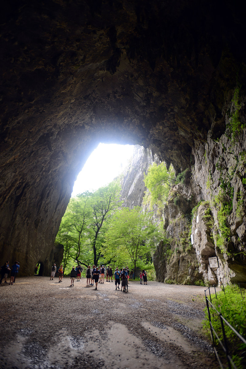 Ausgang der Skocjan-Höhlen in Slowenien. Aufnahme: 28. Juli 2016.