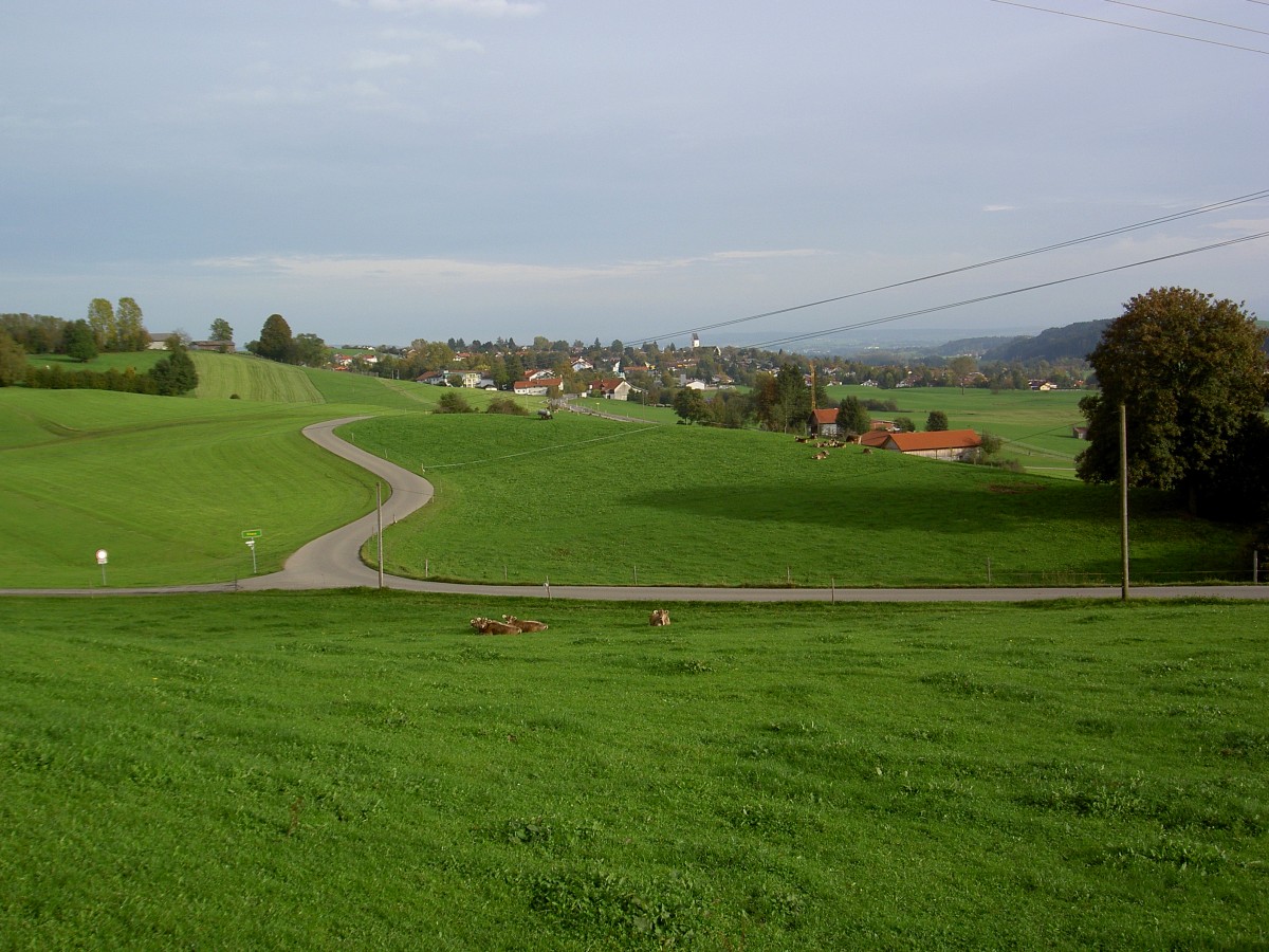 Aussicht auf Diesenbach im Oberallgäu (12.10.2014)