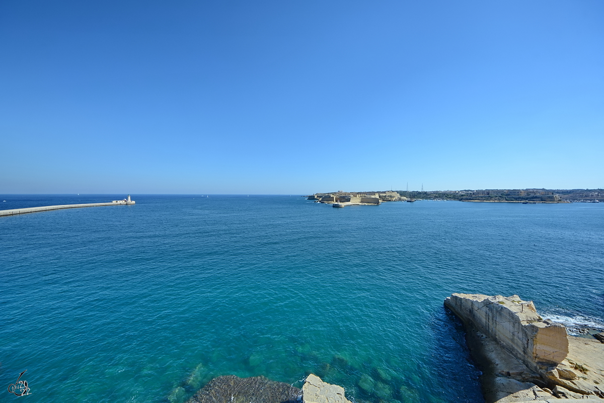 Blick auf das Mittelmeer. (Valletta, Oktober 2017)