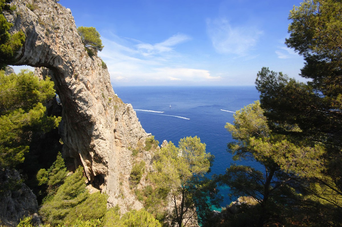Capri - Aussicht von Via Dentecala. Aufnahmedatum: 22. Juli 2011.