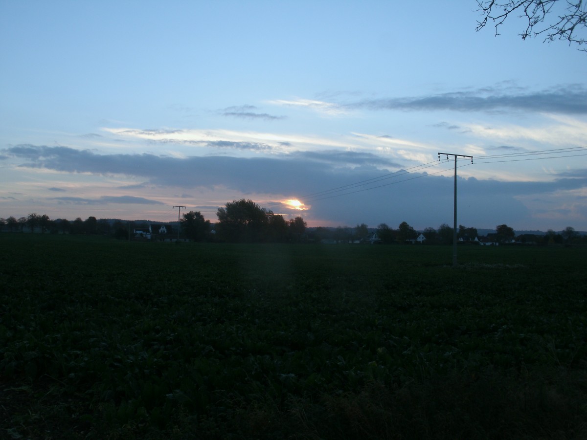 Die Sonne kndigte sich,am 24.Oktober 2013,bei Thesenvitz an.