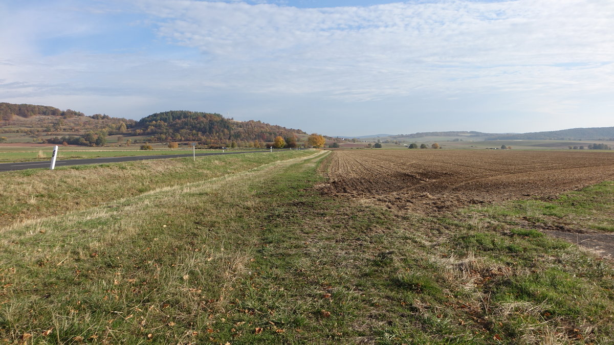 Felder bei Sondernau im Lkr. Rhön-Grabfeld (16.10.2018)