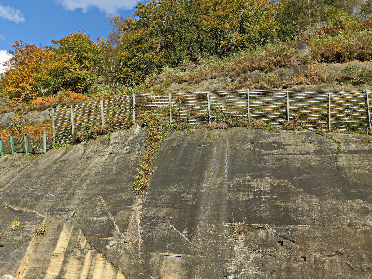 Gebirge Formation am 21. Oktober 2021 bei Hřensko in Tschechien.