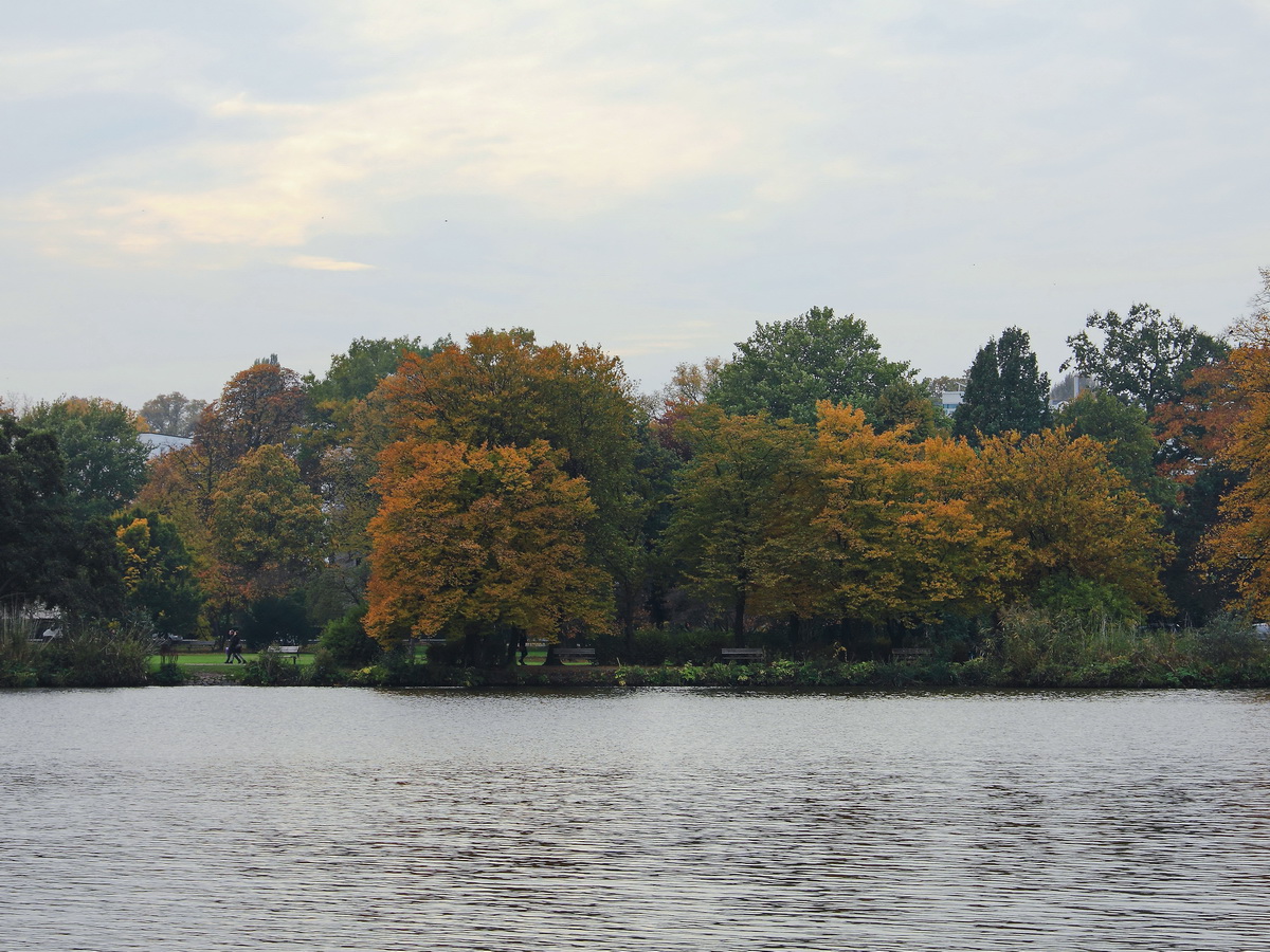 Herbstblick zum Alsterpark in Hamburg am 24. Oktober 2016.