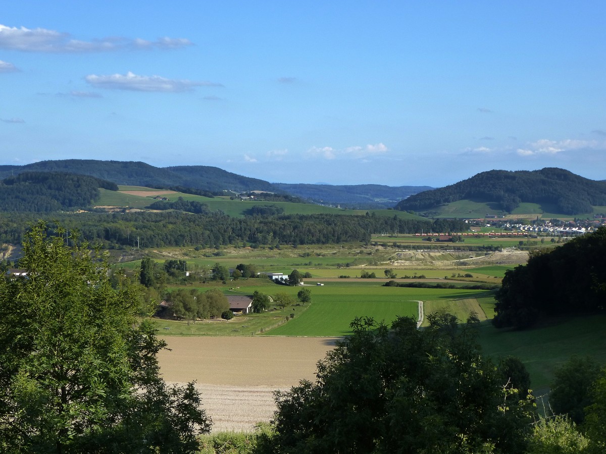 Landschaft am Hochrhein, Blick von Wil im Kanton Aargau nach Sden, Sept.2015