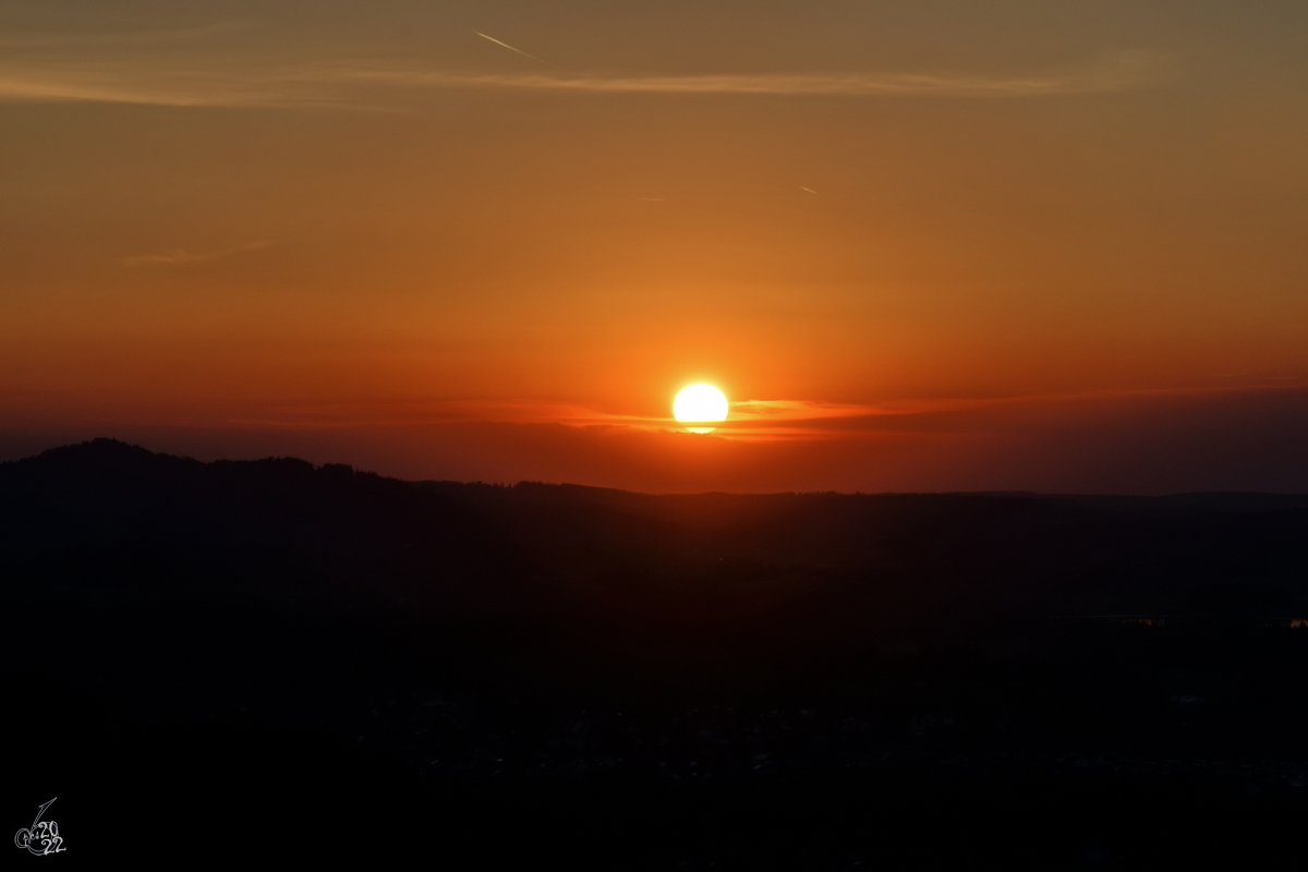 Sonnenuntergang über dem Allgäuer Land. (Hohenschwangau, Juli 2017)