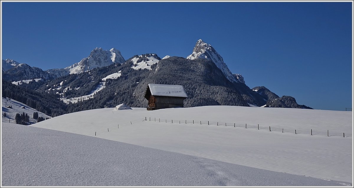 Winterlandschaft zwischen Gstaad und Schönried
(13.Februar 2018)
