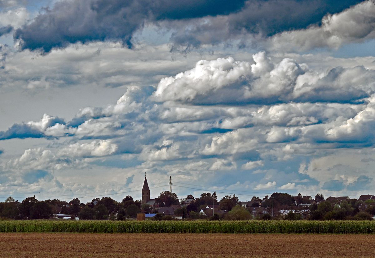 Wolkenbild über Eu-Wißkirchen am 26.08.2023