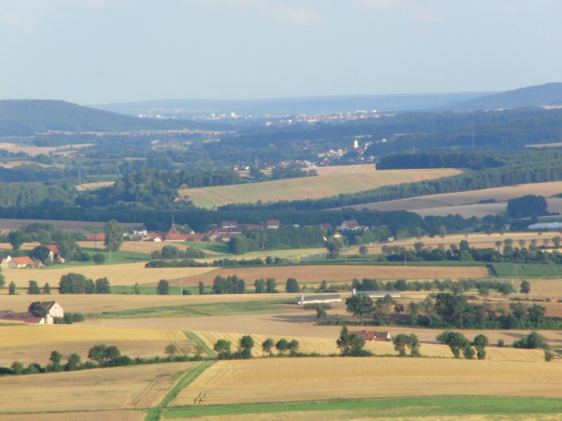 Blick von der Burgruine Altenstein Richtung Bamberg