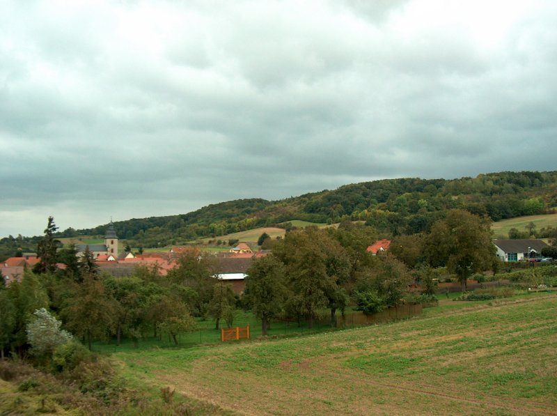 Das herbstliche Nimitz im Burgenlandkreis bei Freyburg (Unstrut); 04.10.2009