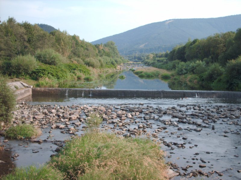 Der Fluss Wisła in Ustron.