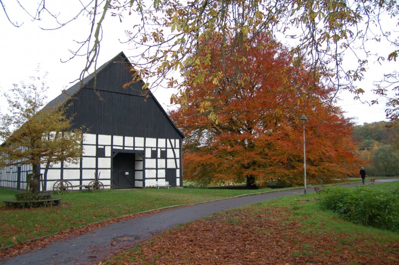 Herbstimpressionen in der Nhe des Wasserschlosses Haus Kemnade in Hattingen-Blankenstein