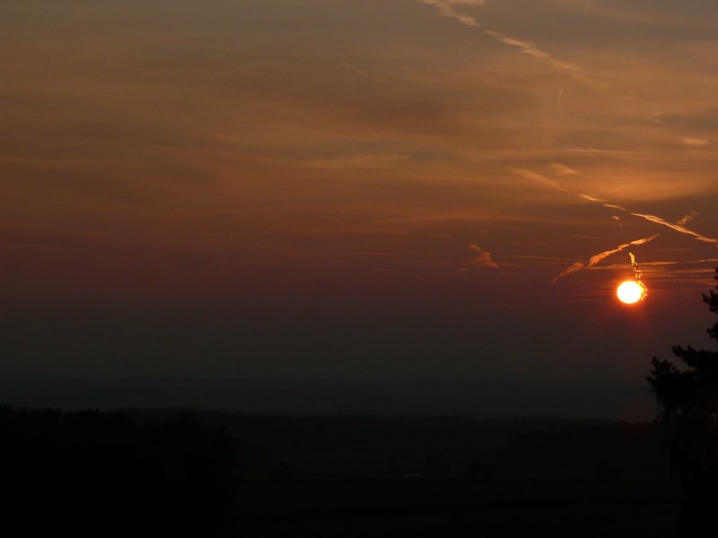 Sonnenuntergang am Ahornberg/B�rnau, 22.09.2009  
