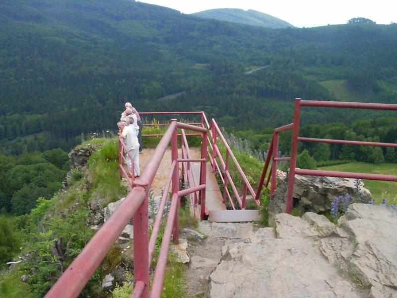 Ruine Tollenstein im Sommer 2004, Lausitzer Gebirge in Nordbhmen