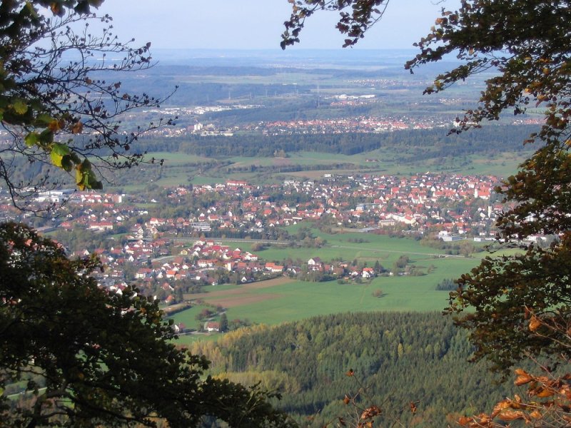 Blick vom H�rnle �ber Weilstetten und Frommern In Richtung Balingen.
Datum