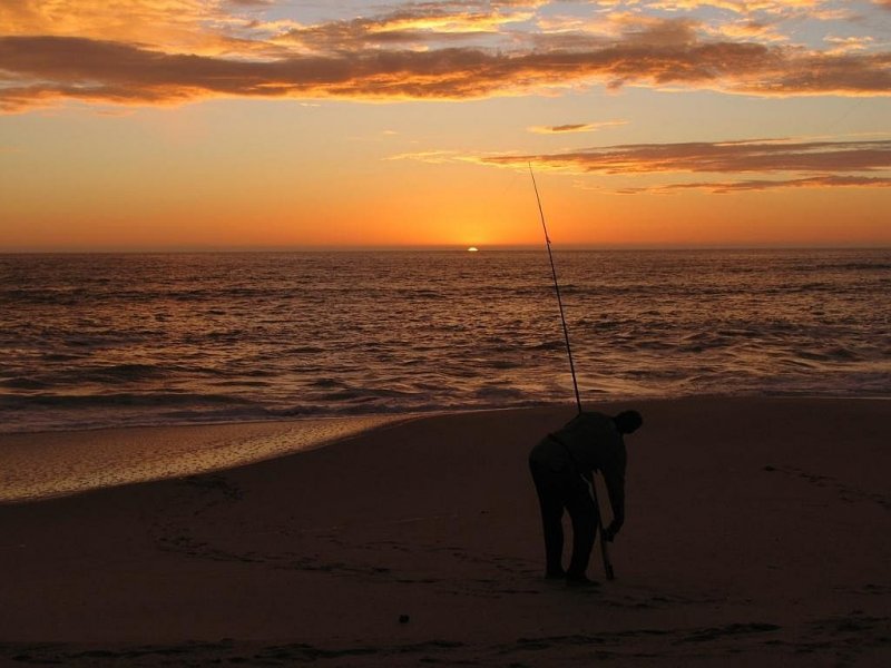 Sonnenuntergang bei Swakopmund in Namibia am 5-3-2009.