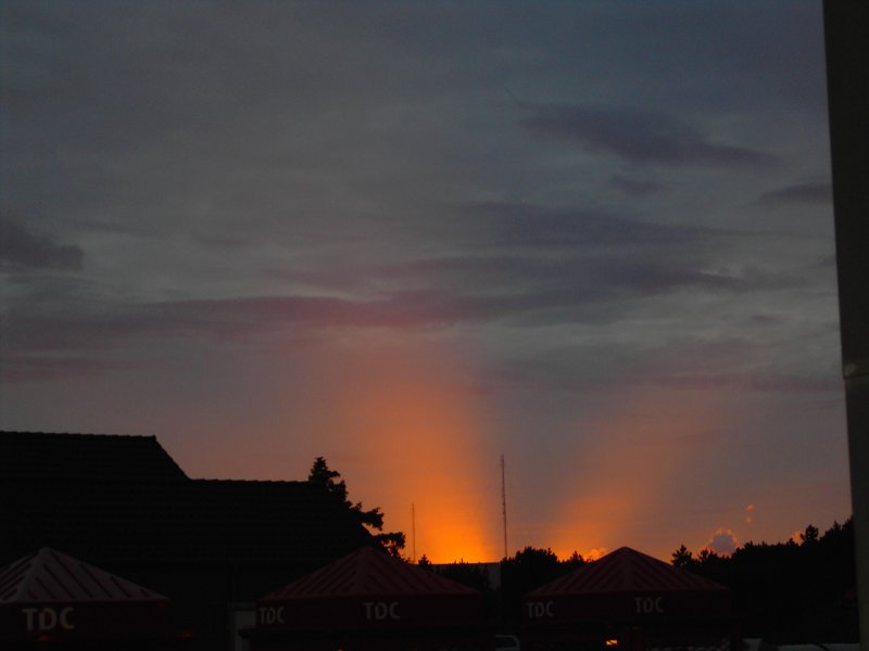 Sonnenuntergang in Blaavand im Sommer 2006