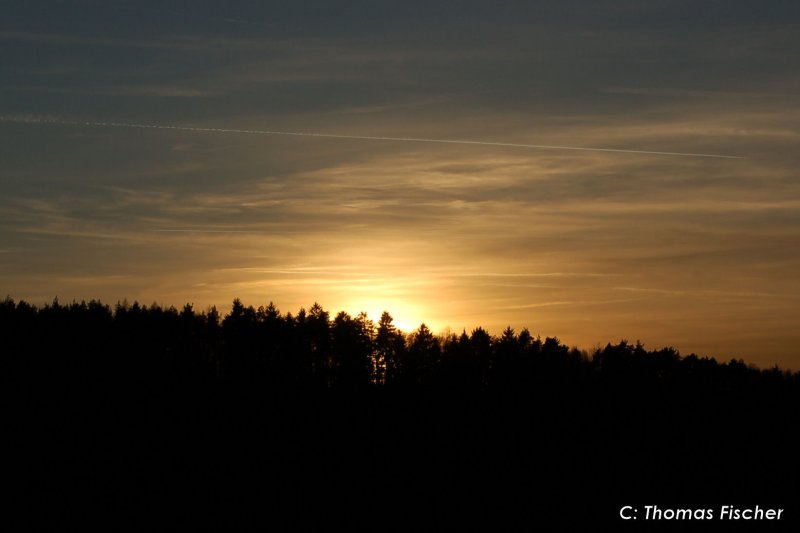 Sonnenuntergang in Oberfranken 03.02.2008