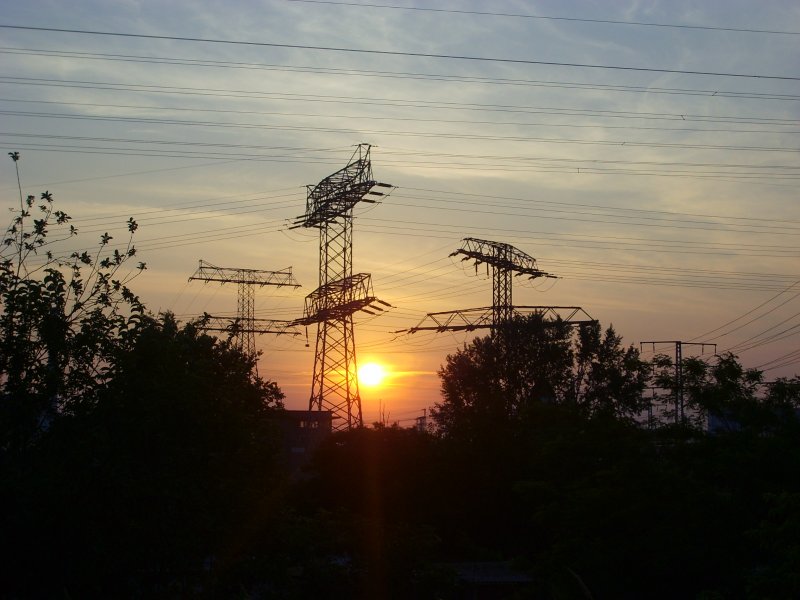 Sonnenuntrgang ber Berlin, am 8.6.2007