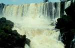 Die Iguazu Wasserflle an der Grenze von Argentinien und Brasilien im Mrz 1992