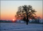 Fr den Winter 2009 geht die Sonne unter - der Frhling kann kommen! Aufgenommen am Abend des 10.01.2009 in Aalen-Fachsenfeld.