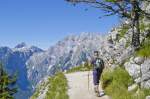 Der Weg zum Aussichtspunkt Jenner im Berchtesgadener Land.