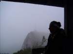 Auf dem Hochfelln vom Nebel berrascht, dem Hausberg von Bergen.
