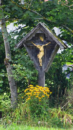 Ein einsames Jesuskreuz bei Fuchsreut.