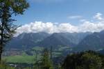 Oberstdorfer Bergpanorama (II), aufgenommen vom Aussichtspunkt Kanzel aus am 13.8.2009.
