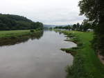 Fluss Weser bei Gieselwerder im Wesertal, Lkr. Kassel (06.06.2019)