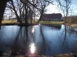 Dieser Teich liegt im Schloßpark Pansevitz.Aufgenommen am 08.März 2015.