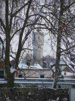 Grevesmhlen; Blick zu einem der Wahrzeichen der Stadt, dem Wasserturm, 30.01.2010