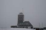 Auch oben auf dem Fichtelberg war das Wetter nicht besser.Rckansicht des Fichtelberghauses am 31.01.09.