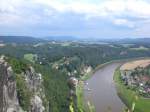 Blick auf die Elbe in der schsischen Schweiz.(24.7.2011)