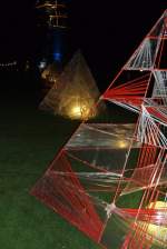 Lichterfest ERFURt, Pyramiden am Aussichtsturm