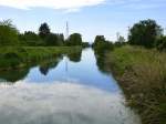 der Hningen-Kanal (Canal de Huningue) im Sdelsa durchquert ein groes Naturschutzgebiet, Mai 2013