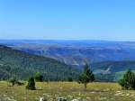 Das sdliche Massif Central vom Mont Aigoual (1565 m) an der Grenze von Gard und Lozre, aus gesehen. 11.08.2013